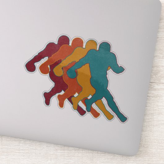 Cooles amerikanisches Fußballdesign Aufkleber (Detail)