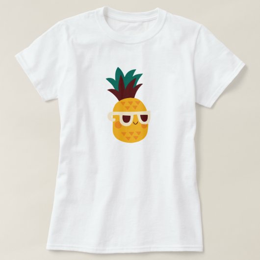 Cooles Ananas-Hemd T-Shirt (Design vorne)