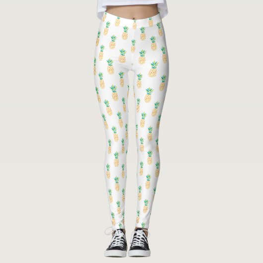Cooles Ananas-Muster Leggings (Vorderseite)