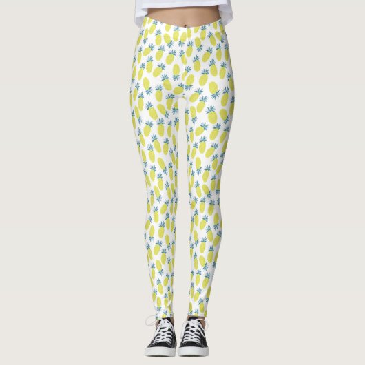 Cooles Ananas-Muster Leggings (Vorderseite)