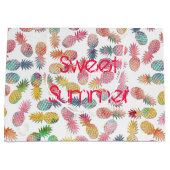 Cooles Ananas-Muster "sommerlich" Große Geschenktüte (Vorderseite)