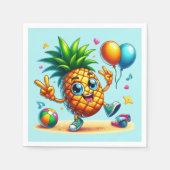 Cooles Ananas-Party zum Geburtstag Serviette (Vorderseite)