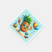 Cooles Ananas-Party zum Geburtstag Serviette (Ecke)