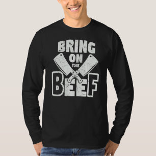 Cooles Anbringen der Metzgermesser T-Shirt