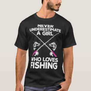 Cooles Angeln für Frauen Mädchen Fischer Köder S T-Shirt