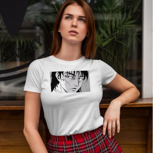 Cooles Anime Boy Face T-Shirt