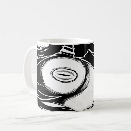 Cooles Anime Eye Ball Café Kaffeetasse (Vorderseite Links)