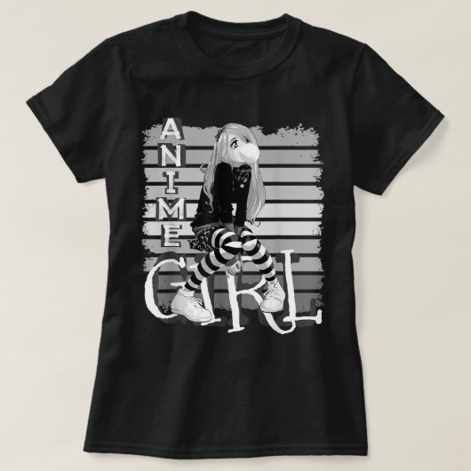 Cooles Anime-Mädchen-Ästhetik-Design T-Shirt (Design vorne)
