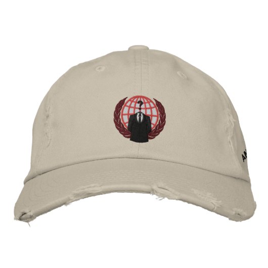 Cooles anonymes Logo mit bestickter Hülle Bestickte Baseballkappe (Vorderseite)
