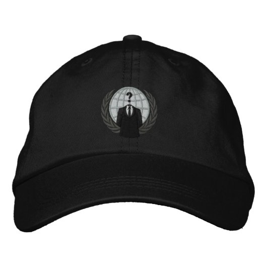 Cooles anonymes Logo mit bestickter Hülle Bestickte Baseballkappe (Vorderseite)