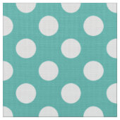 Cooles Aqua Blue Polka Dot Pattern Stoff (Nahaufnahme)