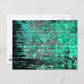 Cooles Aqua und graue Dreiecke Postkarte (Vorne/Hinten)