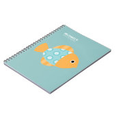 Cooles Aqua und Orangefische Notizblock (Linke Seite)