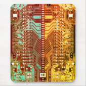 Cooles Aquamarin-gelbes, einzigartiges Retro-Steam Mousepad (Vorne)