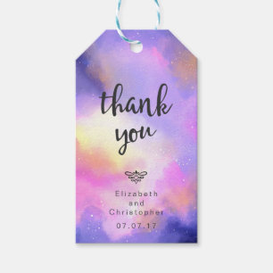 Cooles Aquarelldesign - Surreal Clouds Vielen Dank Geschenkanhänger
