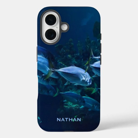 Cooles Aquarium Fisch Dunkles Wasser Personalisier Case-Mate iPhone Hülle (Rückseite)