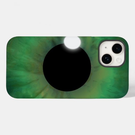 Cooles AugePhone Green Eye Iris Eyeball kräftig Case-Mate iPhone Hülle (Rückseite (Horizontal))