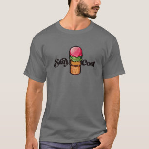 Cooles Auskühlen Eiscreme bleibe T-Shirt