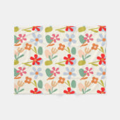 Cooles Aussehen des Abstrakten Blumenmusters Fleecedecke (Vorderseite (Horizontal))