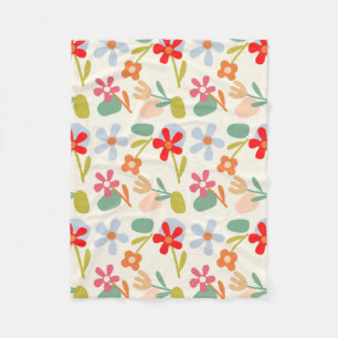 Cooles Aussehen des Abstrakten Blumenmusters Fleecedecke