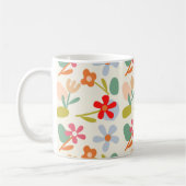 Cooles Aussehen des Abstrakten Blumenmusters Kaffeetasse (Links)