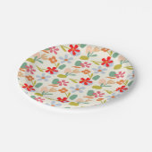 Cooles Aussehen des Abstrakten Blumenmusters Pappteller (Schrägansicht)