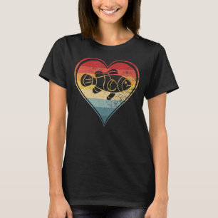 Cooles Aussehen Herz Liebe Ozean Clownfish Silhoue T-Shirt