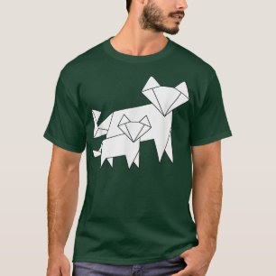 Cooles Aussehen Mutter Baby für Niedlich Origami W T-Shirt