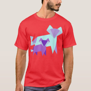 Cooles Aussehen Mutter Baby für Niedliche Origami T-Shirt