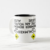 Cooles Australien Zweifarbige Tasse (Vorderseite Links)