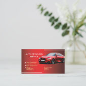 Cooles Auto mit detaillierten Servicekarten Visitenkarte (Stehend Vorderseite)