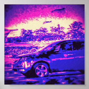 Cooles Auto-Plakat Poster