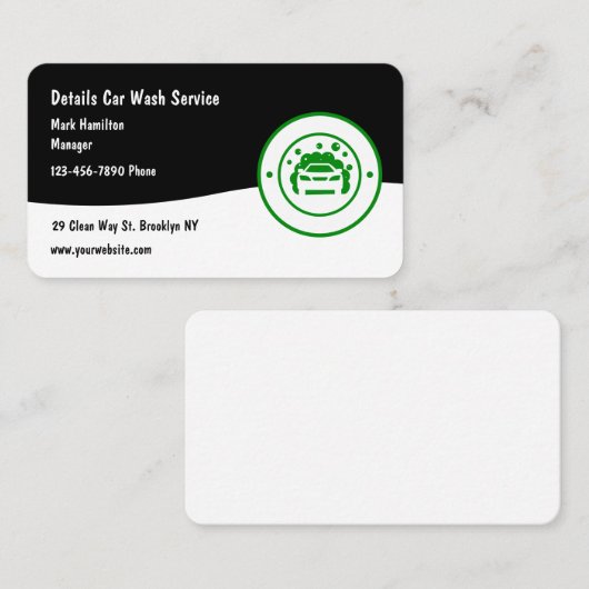 Cooles Auto und Autoabfall Visitenkarte (Vorne/Hinten)