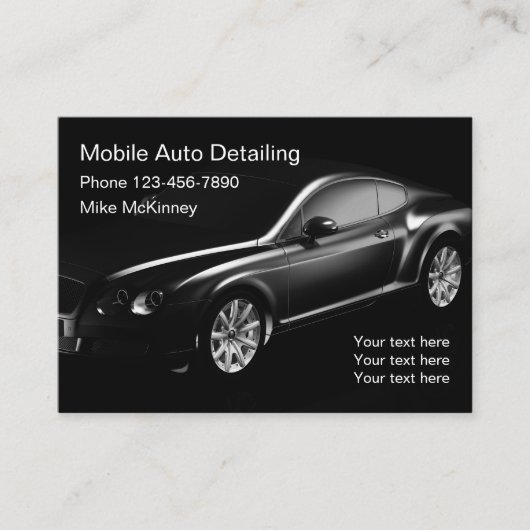 Cooles Auto Visitenkarte (Vorderseite)