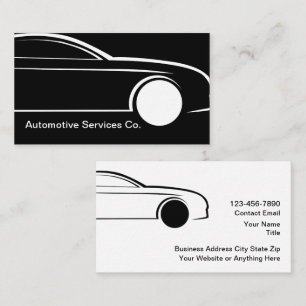 Cooles Automotive Theme Minimale Geschäftskarten Visitenkarte