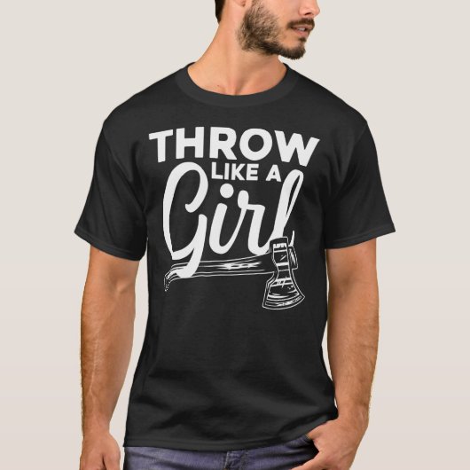 Cooles Ax-Throwing für Frauen Mädchen Lumberjack A T-Shirt (Vorderseite)