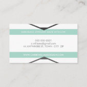 COOLES AZTEC BOHO LOGO gestreift, einfach Minze gr Visitenkarte (Rückseite)