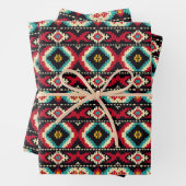 Cooles Aztec Tribal-Muster-Party Geschenkpapier Set (Beispiel)
