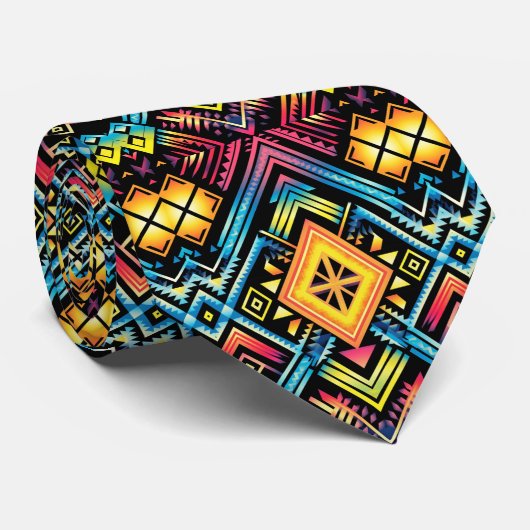 Cooles Aztekenmuster Krawatte (Gerollt)