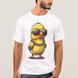 Cooles Baby-Chick mit Sonnenbrille und Gold-Kette  T-Shirt