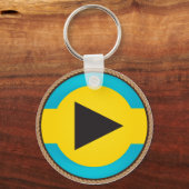 Cooles Bahamas-Flag-Siegel Schlüsselanhänger (Vorderseite)