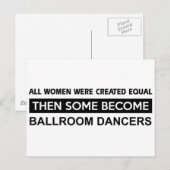 Cooles Ballroom Dancing-Design Postkarte (Vorne/Hinten)