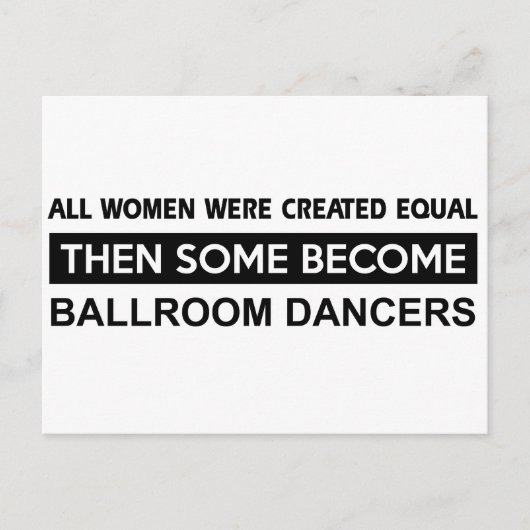 Cooles Ballroom Dancing-Design Postkarte (Vorderseite)