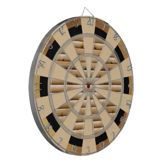 Cooles Bamboo-Combo-Reglerboard Dartscheibe (Vorderseite Links)