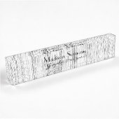 Cooles Bambusholzprint mit Text Namensplakette