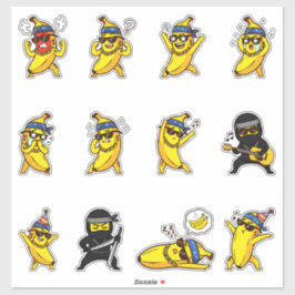 Cooles Banana-Tattoo-Emoji-Sticker-Pack Aufkleber
