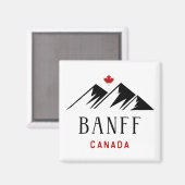Cooles Banff Canada Mountains Ahornleaf Light Colo Magnet (Vorderseite/Rückseite)