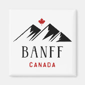 Cooles Banff Canada Mountains Ahornleaf Light Colo Magnet (Vorne)