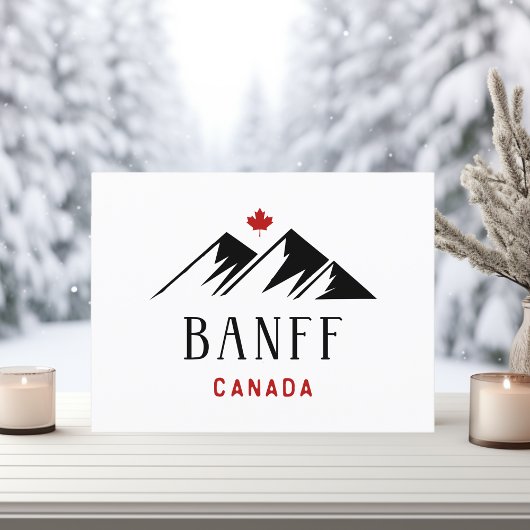 Cooles Banff Canada Mountains Ahornleaf Light Colo Postkarte