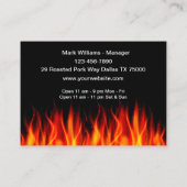 Cooles Barbeque-Restaurant und Grillkarte Visitenkarte (Rückseite)